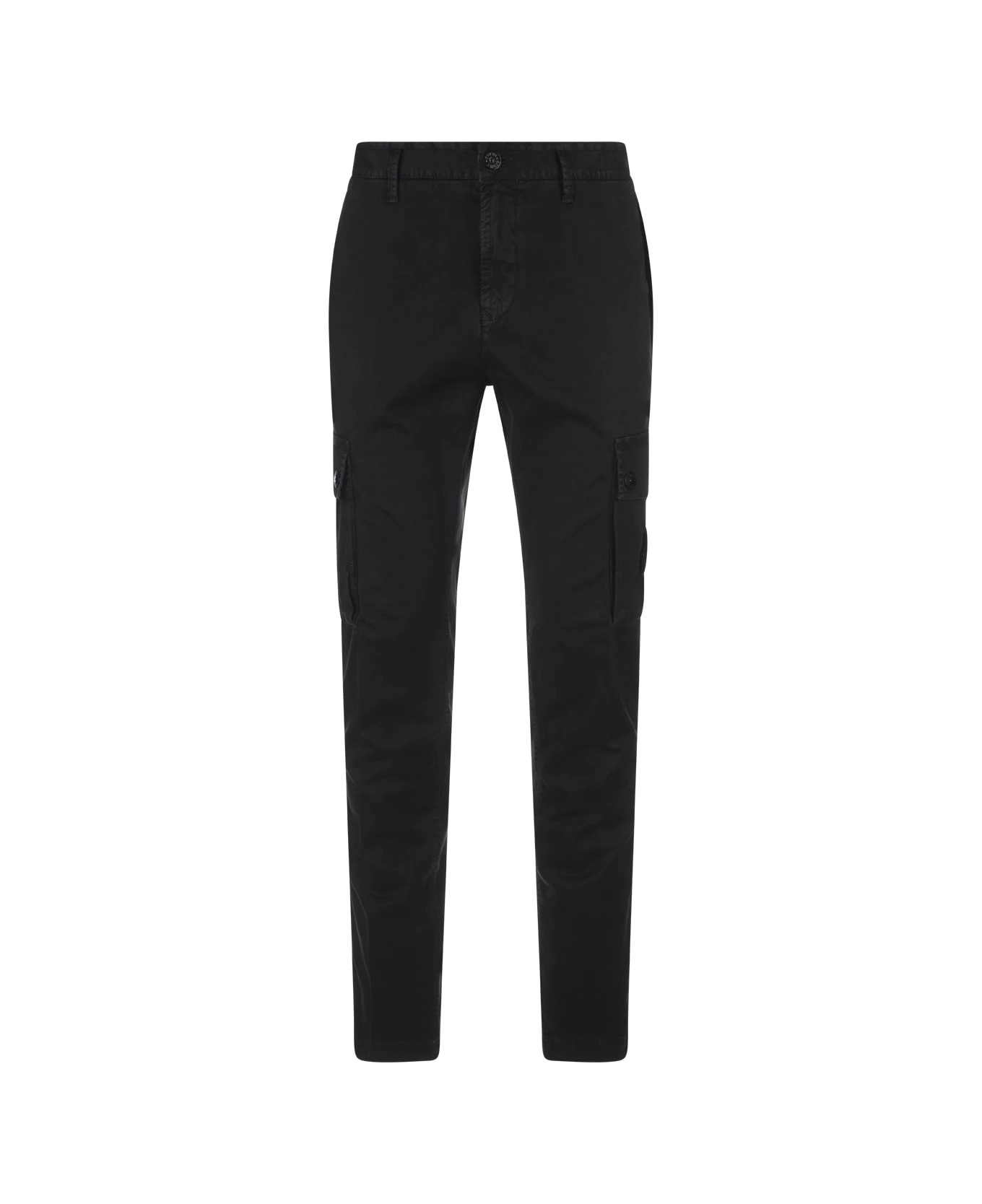 Black Cargo Trousers In Broken Twill Stretch Cotton Stone Island Black Cargo Trousers In Broken Twill Stretch Cotton -Italist Clothing Sale 7ba3547fcac99bd67bb500fb489b1354
