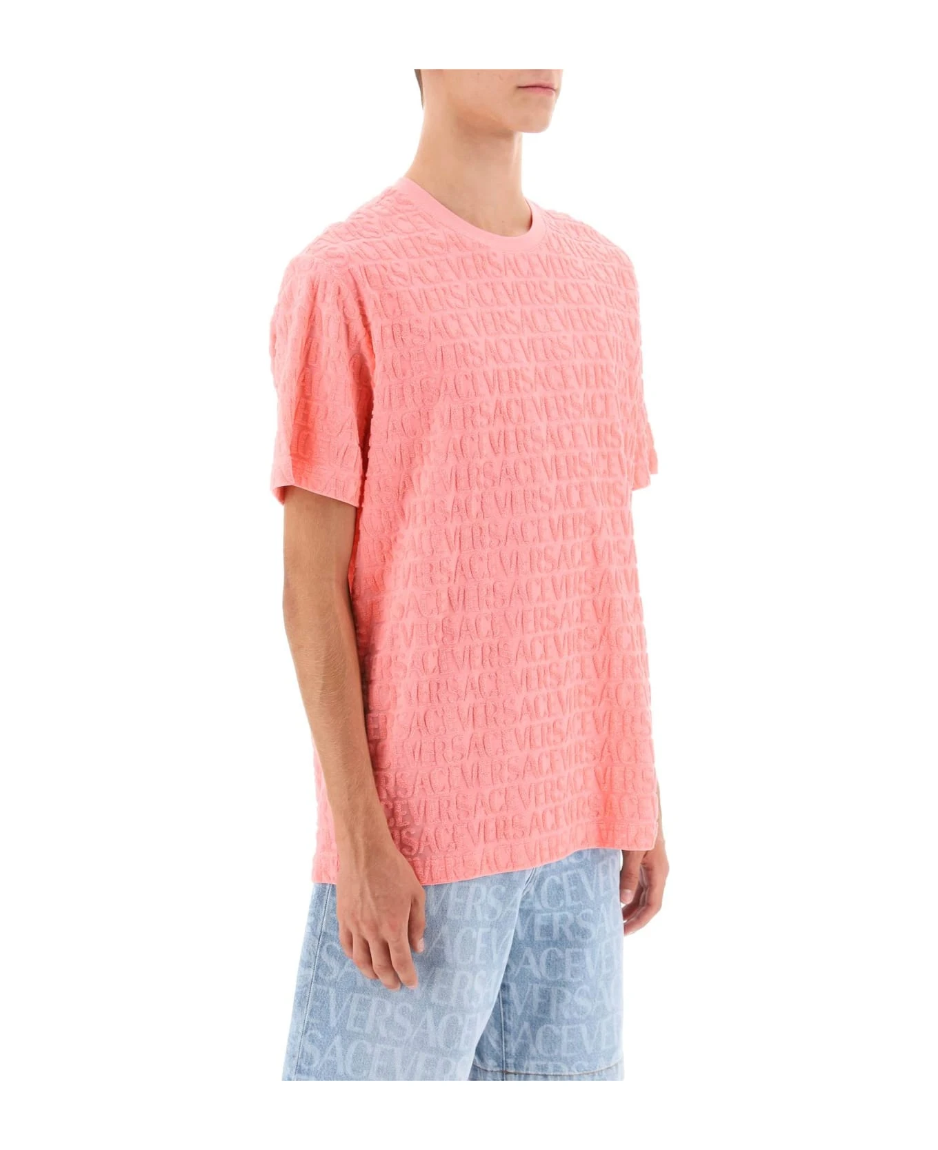 Versace Allover Terry-cloth T-shirt Versace Allover Terry-cloth T-shirt -Italist Clothing Sale 7e914fff329925c9ae912303ed420a9c