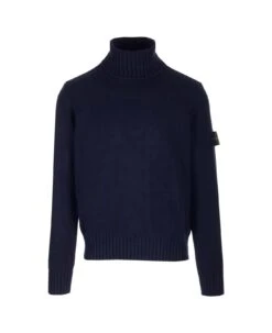 Stone Island Blue Turtleneck