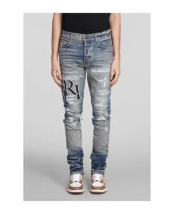 Amiri Jeans In Blue Cotton