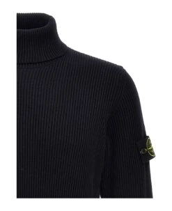 Stone Island Ribbed Wool Sweater -Italist Clothing Sale 820b3cd67175eb770509f5da700574d8