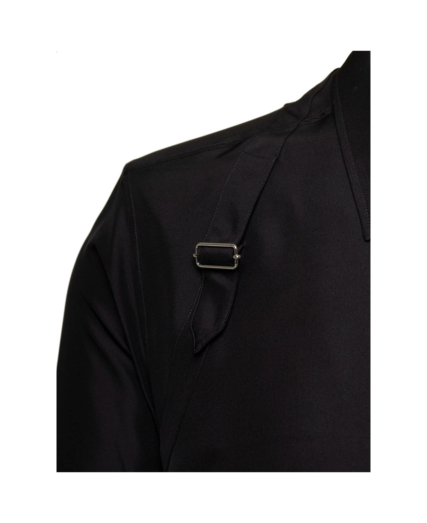Black Long Sleeved Shirt With Harness Detail In Silk Man Alexander McQueen Black Long Sleeved Shirt With Harness Detail In Silk Man -Italist Clothing Sale 8260bec1dd32867475e60fdc7470e828