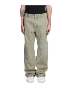 Acne Studios Pants In Khaki Cotton