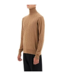 Dolce & Gabbana Silk Jacquard Turtleneck Pullover -Italist Clothing Sale 8a05df419aa75d35aeecf3a075812e29