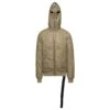 Beige Down Jacket With Hood With Eye Holes In Nylon Man