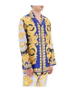 Versace 'barocco 660' Silk Pajama Shirt 3 Versace 'barocco 660' Silk Pajama Shirt -Italist Clothing Sale 8d380f83bfd3eccc40ce953dbbbdb233
