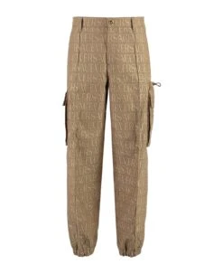 Versace Cotton Blend Cargo Trousers