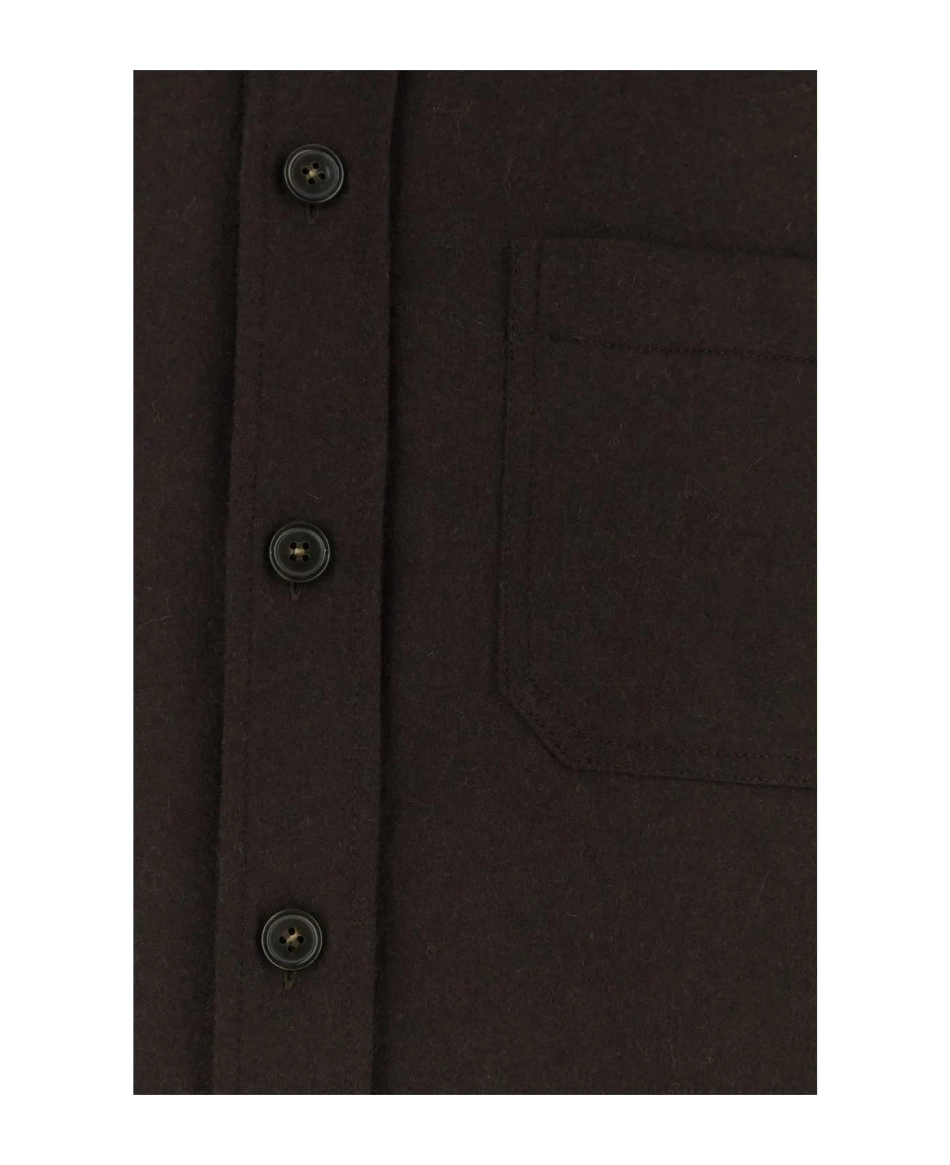 Dark Brown Wool Blend Shirt A.P.C. Dark Brown Wool Blend Shirt -Italist Clothing Sale 9293ed7b9b300b42407f0f52a53f359a