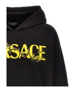 Versace Embroidered Logo Hoodie -Italist Clothing Sale 93c3f6e3be9d0f2c5c41dd229a6d9d0f