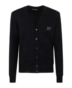 Dolce & Gabbana Logo Plaque Ribbed Cardigan