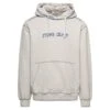 Stone Island Grey Hoodie With Contrasting Logo Embroidery In Cotton Man