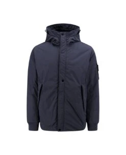 Stone Island Logo Patch Hooded Jacket