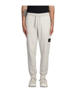 Stone Island Pants In Beige Cotton