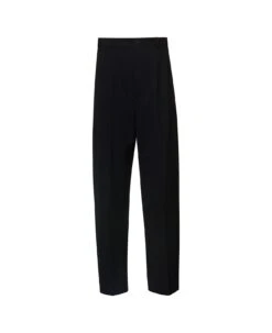 Balenciaga Oversized Black Tailored Pants In Wool Blend Man