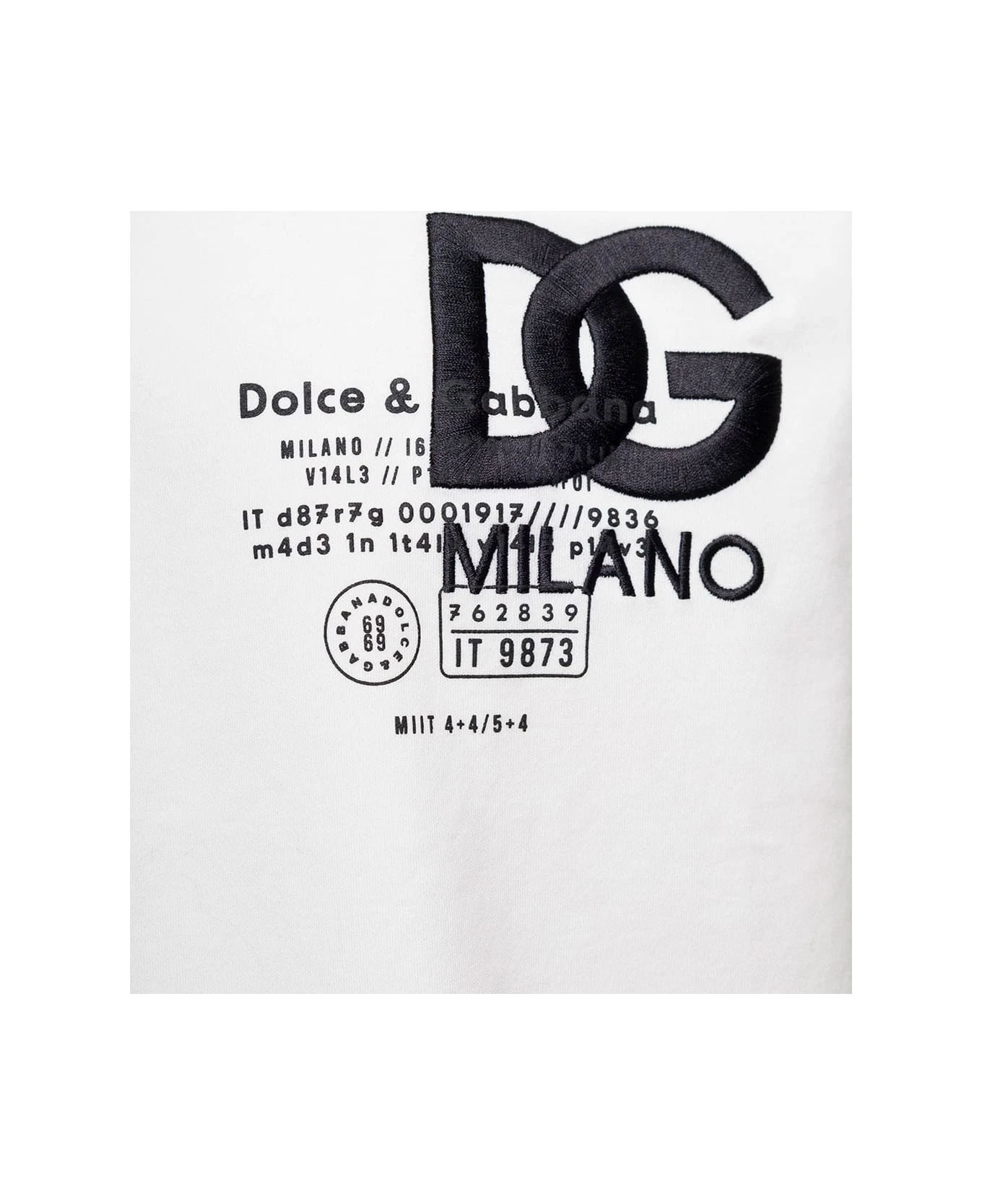 White Crewneck T-shirt With Contrasting Logo Print In Cotton Man Dolce & Gabbana White Crewneck T-shirt With Contrasting Logo Print In Cotton Man -Italist Clothing Sale a20237725c6fd0385df91eee92f36fe1