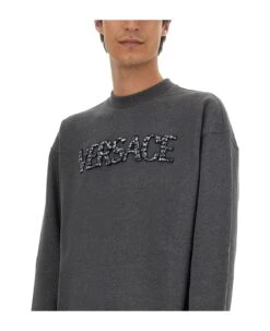Versace Sweatshirt With Crocodile Logo -Italist Clothing Sale a39f0b6194ce69bc3edbc08f66cc0abe