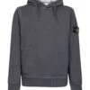 Stone Island Grey Mã©lange Logo Hoodie