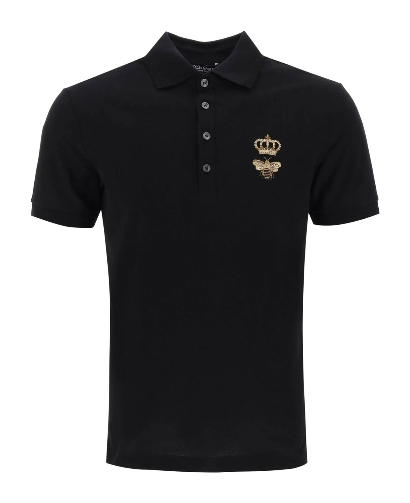 Piqué Polo Shirt With Lurex Embroidery Dolce & Gabbana Piqué Polo Shirt With Lurex Embroidery -Italist Clothing Sale a784b6158f5ca1ad6710d2ee26e15edb