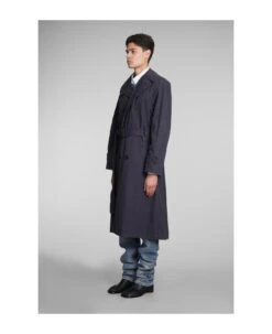 Maison Margiela Coat In Blue Cotton -Italist Clothing Sale a9b1456aac203c6df35eb776aadc1ffa