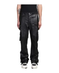 Amiri Pants In Black Leather