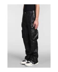 Amiri Pants In Black Leather -Italist Clothing Sale acc9e9f585e99ce6892bbbb0bf771da4