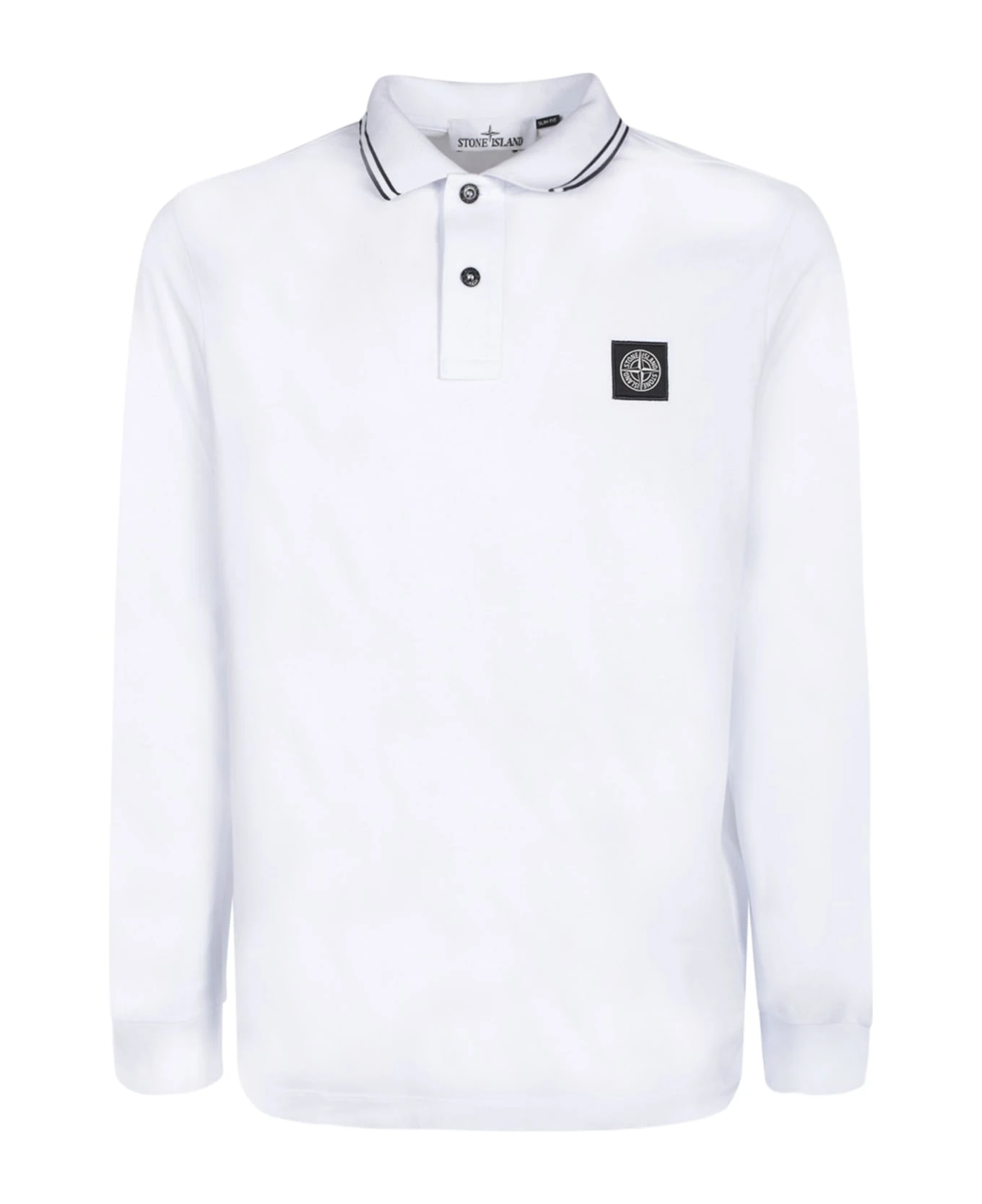 Logo White Polo Shirt Stone Island Logo White Polo Shirt -Italist Clothing Sale b107d1de516f1c42ab325033b67e0917