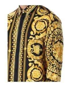 Versace Barocco Silk Shirt 4 Versace Barocco Silk Shirt -Italist Clothing Sale b17cb6444cd999cfd94b1396465c1671