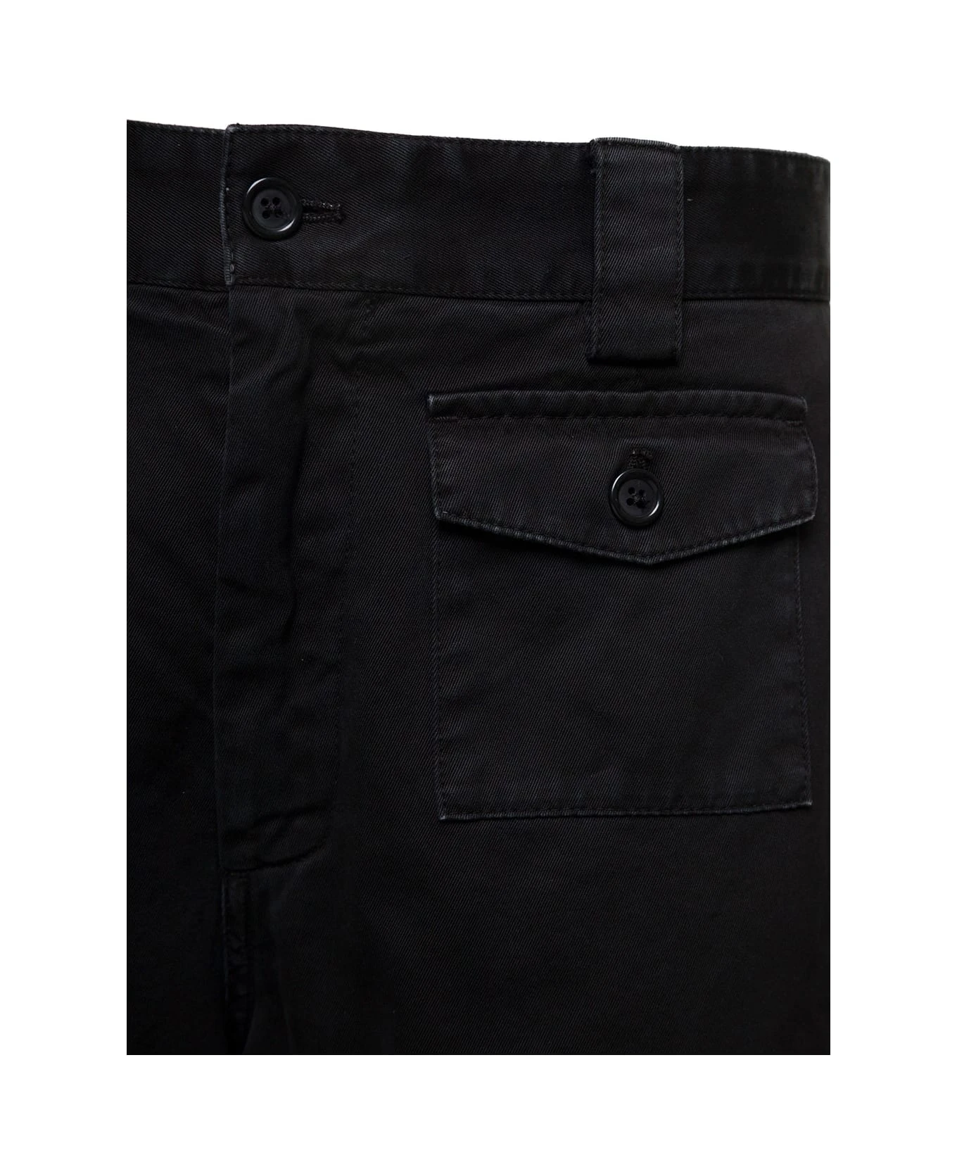 Black Cargo Pants With Multi-pockets In Cotton Man Dolce & Gabbana Black Cargo Pants With Multi-pockets In Cotton Man -Italist Clothing Sale b244496ce160a7a1eaa8d13d28ff24db