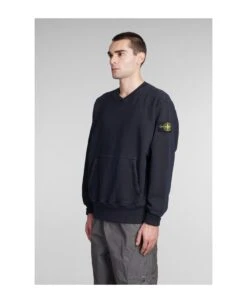 Stone Island Sweatshirt In Blue Cotton -Italist Clothing Sale b2ca99485b848e4c38c4e2408d0f3648