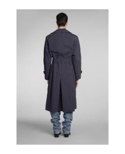 Maison Margiela Coat In Blue Cotton -Italist Clothing Sale b305b6ce5424311e019813db34481a6f