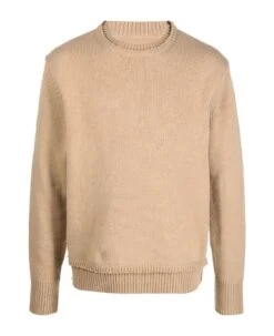 Maison Margiela Beige Wool, Linen And Cotton Jumper