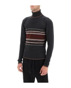 Dolce & Gabbana Striped Wool Turtleneck Sweater -Italist Clothing Sale b92eb35cc17c6786b868665e0fed4c00