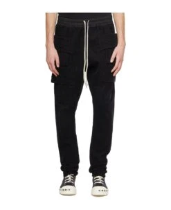 Creatch Drawstring Tapered Leg Cargo Trousers