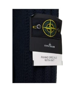 Stone Island Blue Knit Jacket With Logo Patch In Wool Blend Man -Italist Clothing Sale bac372438228411b0d7832d9b095fbb2