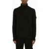 Stone Island Black Wool Turtleneck Jumper