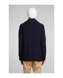 Golden Goose Coat In Blue Wool -Italist Clothing Sale be5fbba68a985208214e7306df7f647d