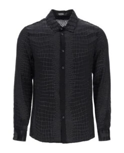 Versace Crocodile Effect D?vor? Shirt