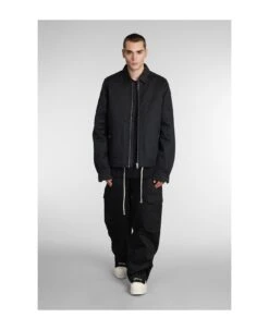 Zipfront Jkt Casual Jacket In Black Cotton -Italist Clothing Sale c88b5c0039dd6b39ffe361f22800db4d