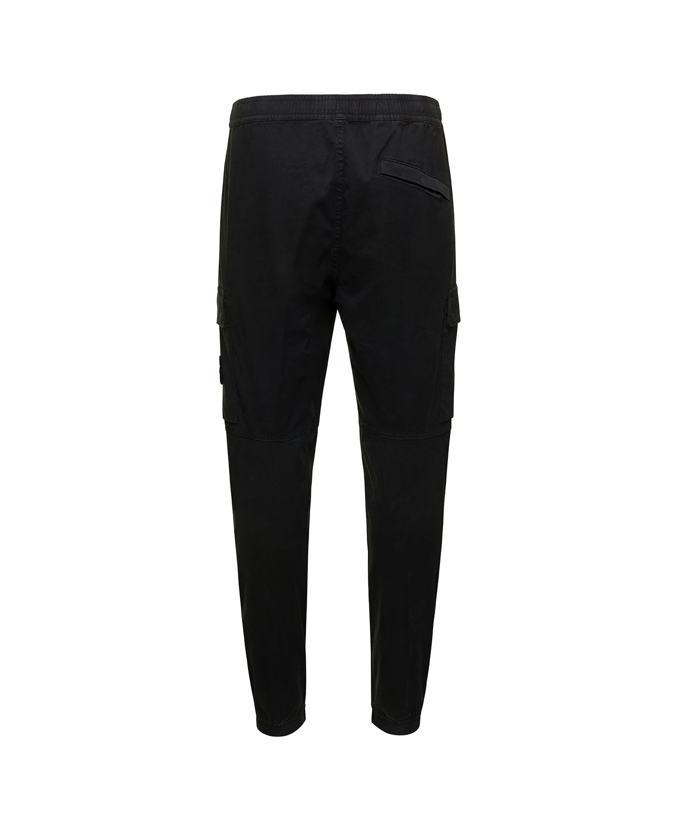 Black Cargo Pants With Logo Patch In Stretch Cotton Man Stone Island Black Cargo Pants With Logo Patch In Stretch Cotton Man -Italist Clothing Sale cb10cfe9b7f4f062e67781ae36412359