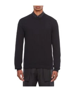 Versace Knit Sweater La Greca Texture All Over