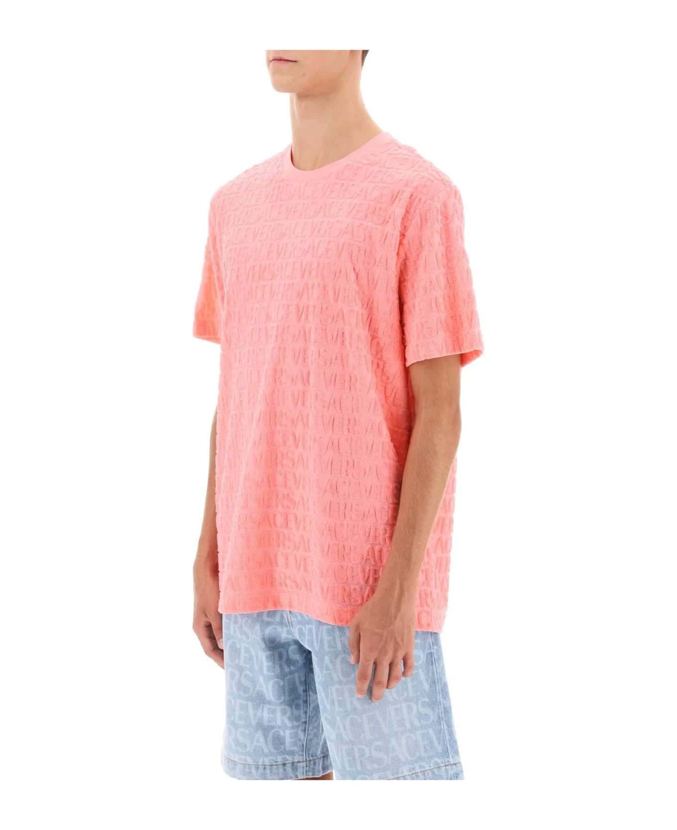 Versace Allover Terry-cloth T-shirt Versace Allover Terry-cloth T-shirt -Italist Clothing Sale ccd09498ec1d11bd5ca8cf2067ed437f