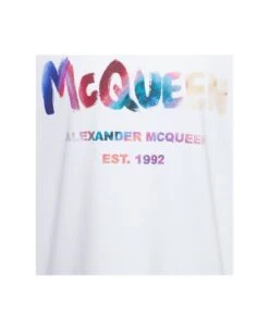 Alexander McQueen White Crewneck Sweatshirt With Multicolor Graffiti Logo Print In Cotton Man -Italist Clothing Sale cd4dac9ddad4170574ac7d243f14e7b6