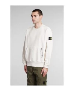 Stone Island Sweatshirt In Beige Cotton -Italist Clothing Sale cd619b8835d10adae4610d2c74ed48ab