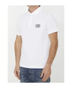 Valentino Garavani Cotton Piquet Polo Shirt 3 Valentino Garavani Cotton Piquet Polo Shirt -Italist Clothing Sale ce428ac14bc6df93dba34de5974a9361