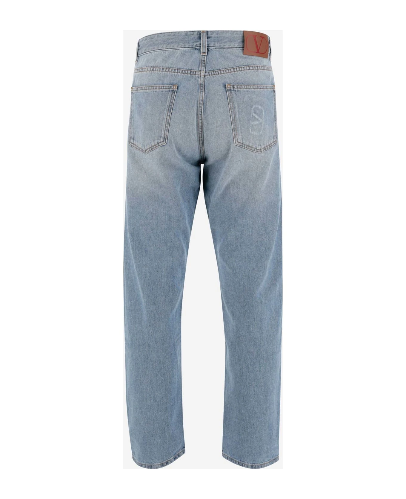 Denim Pants With Signature Embossed Vlogo Valentino Denim Pants With Signature Embossed Vlogo -Italist Clothing Sale ceba9634230ff2f56be4e53a4b9089fd