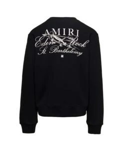 Black Crewneck Sweatshirt With Amiri X Eden Rock Print In Cotton Man -Italist Clothing Sale d5157ba0a2122d96833dbcd61ada6249