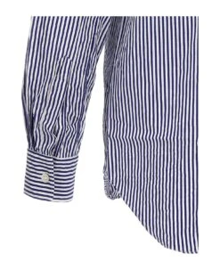 Comme Des Garçons Play Logo Patch Striped Shirt -Italist Clothing Sale d63d2dde495ccf41ea335920c5668289