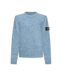 Stone Island Compass-motif Crewneck Knitted Jumper