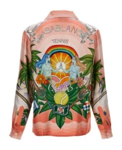Casablanca 'paix Et Amour Tennis Club' Shirt -Italist Clothing Sale dbe37c8988e3e55c6c495fcf7ce30fdf