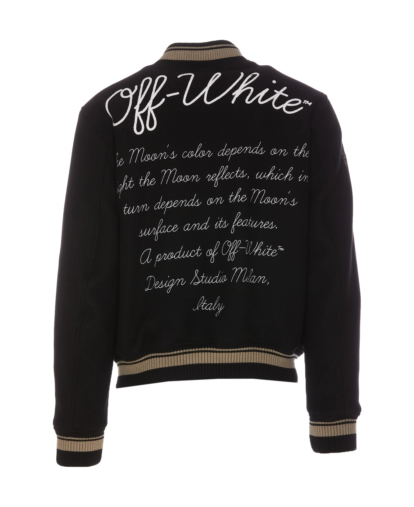 Moon Phase Varsity Bomber Off-White Moon Phase Varsity Bomber -Italist Clothing Sale dcb36cd0a7dd9f74fbed63c2e99198d5